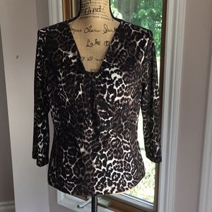 Jones New York Leopard Print Top.
